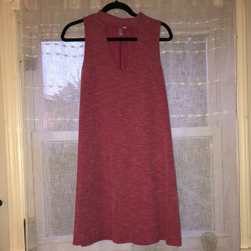 Sleeveless red, mini dress